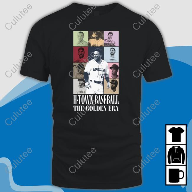 Official Apollohou Merch H-Town Baseball The Golden Era Shirts