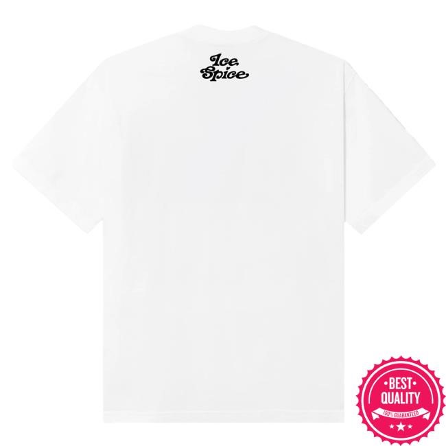 Official Ice Spice Merch Store Verdy x Ice Spice "Big Guy" Character Hot Shirt - White