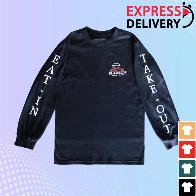 Official Jon And Vinny's Eat In, Take Out Slauson Long Sleeve New Shirt Black Jonandvinnys