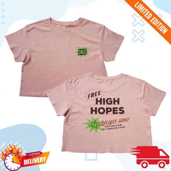 Official Panic! at the Disco Merch Store Panic! At The Disco High Hopes Crop Tees