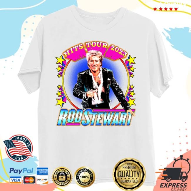 Official Rod Stewart White Hits Tour Top Shirt