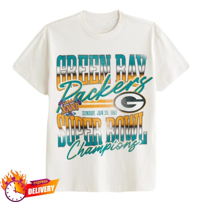 Abercrombie Merch Green Bay Packers Graphic Super Bowl Champions Hoodie