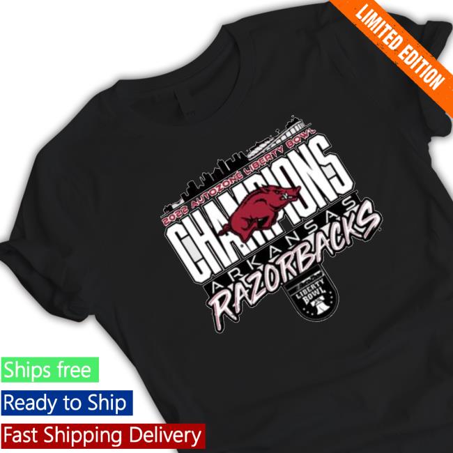 Arkansas Razorback Football 2022 Autozone Liberty Bowl Champions Tee Shirt