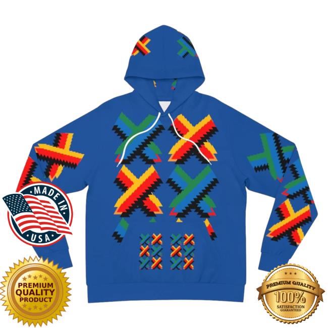 Official Signshirtz Clothing Merch Jagged X Design - Blue Large AOP Tee Shirt 3D All Over Print