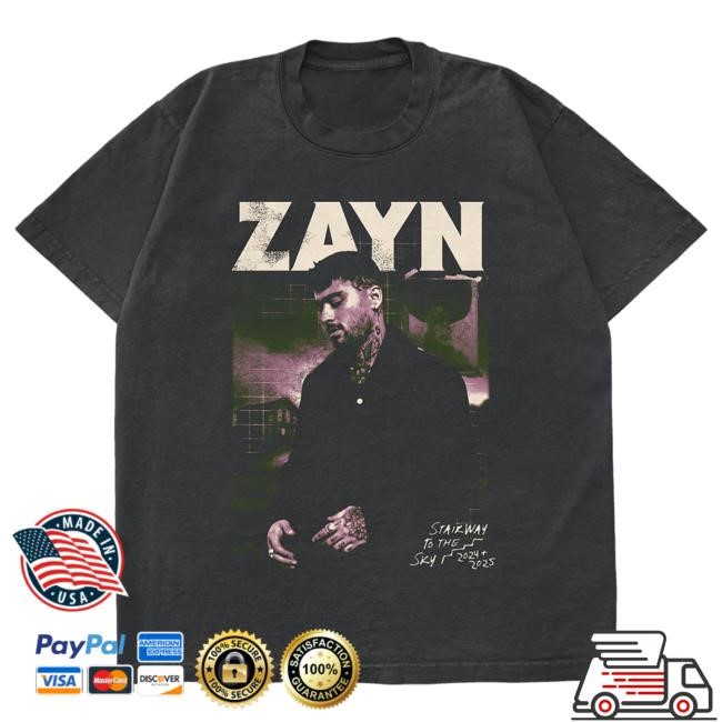 Official Zayn Merch Store Shop Zayn Stairway To The Sky Tour D2C Exclusive Shirt Inzayn
