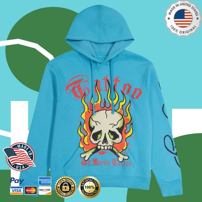 Flame Skull Pullover Hoodie Ed Hardy Merch Shop