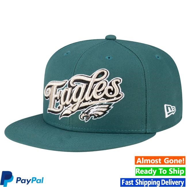 Men's Philadelphia Eagles New Era Born x Raised Midnight Green 59FIFTY Fitted Cap NFL Shop Store