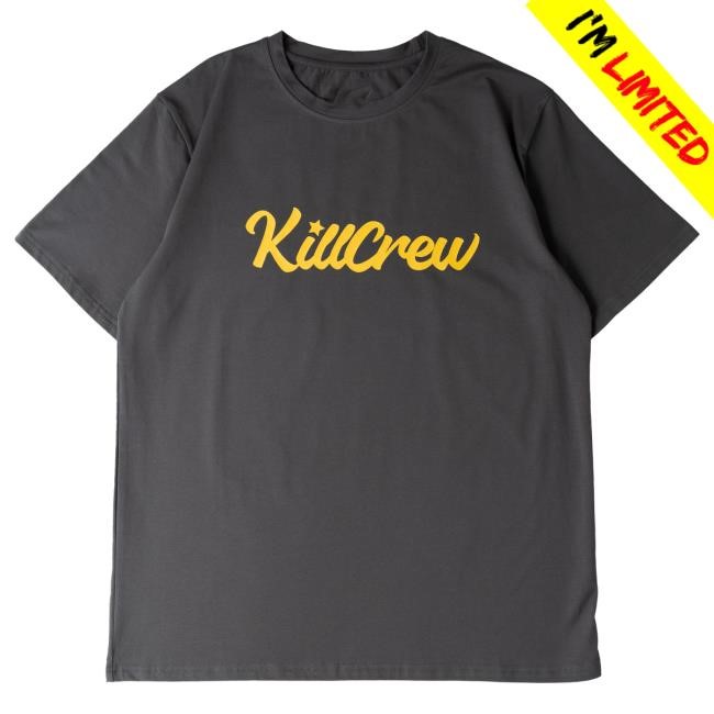 Official Kill Crew Apparel Clothing "Script" Popover Shirt - Grey / Gold KillCrew Shop