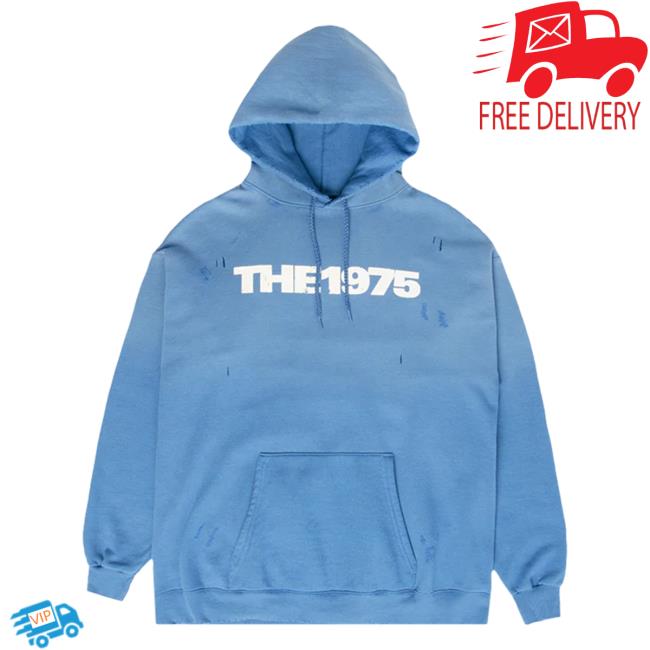 Official The 1975 Apparel Clothing Store Merch Shop The1975 Logo Distressed Blue Sweater