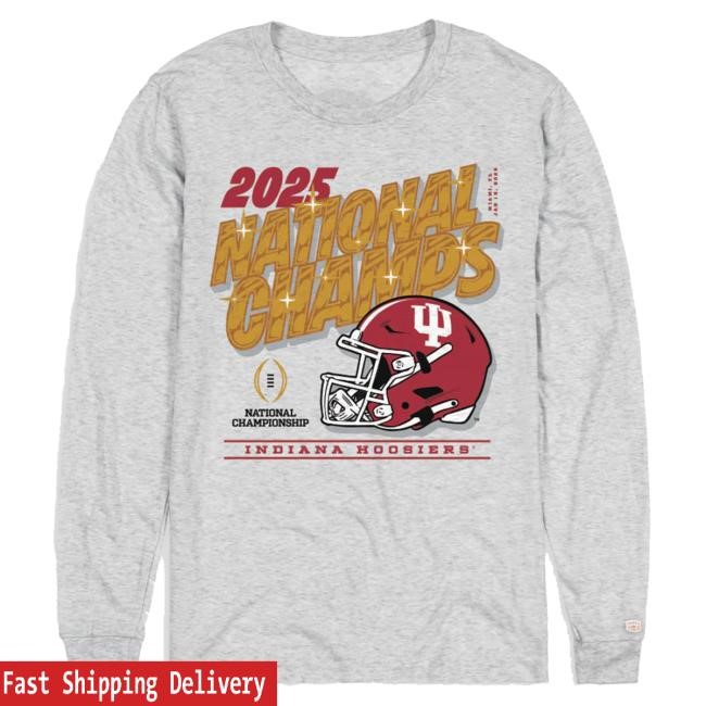 Homefield Apparel Gold Long Sleeve Hoosiers Cfp Champs Tee Ncaa Football NCAA Winter Ready Hoosiers National Champs Long Sleeve Homefield Apparel NCAA