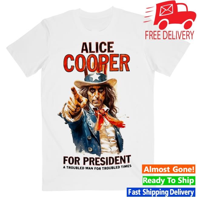 Alice Cooper Official Merch Store Alice For President New Shirt