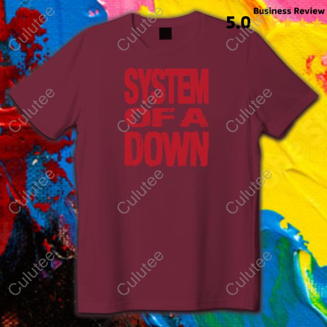 Official System Of A Down Merch Self-Titled Stacked Logo T Shirt