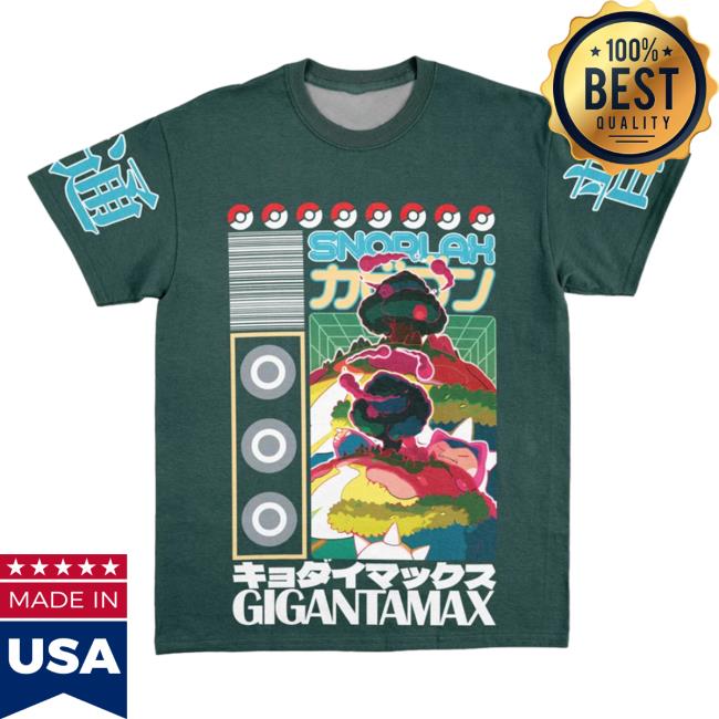 Official Anime Ape Clothing Gigantamax Snorlax Pokemon Streetwear AOP Hoodie 3D All Over Print Animeape