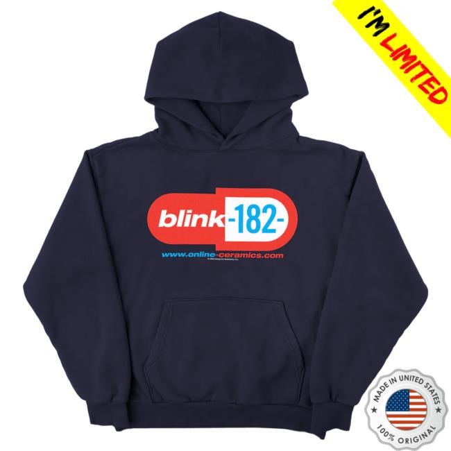 Official Online Ceramics blink-182 "Enema of the State" Navy Attractive Hoodie