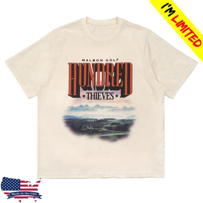 Official 100 Thieves Merch 100 Thieves X Malbon Horizon Cream Shirt