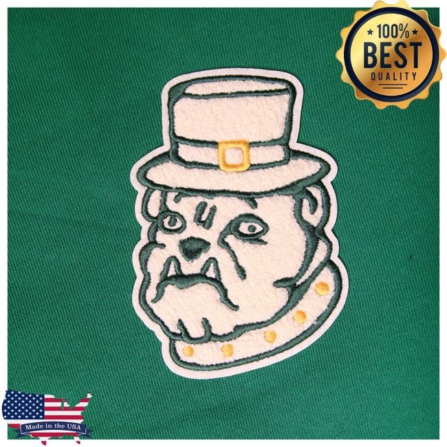 Official Duke And Winston Fightin' Irish Patch Bulldog Crew (Kelly Green) Duke & Winston