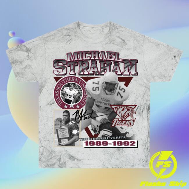 Official Black College Union Michael Strahan "The College Years" Homage T Shirt Texas Southern Smoke