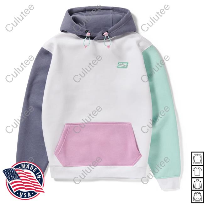 Official Sidemen Clothing Sdmn Colour Block Crew neck Sweatshirt Mint Berry Sidemenclothing