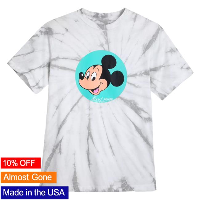 Official Clothing Store Merch Shop Disney Mickey Mouse Tie-Dye Hot Shirt ShopDisney