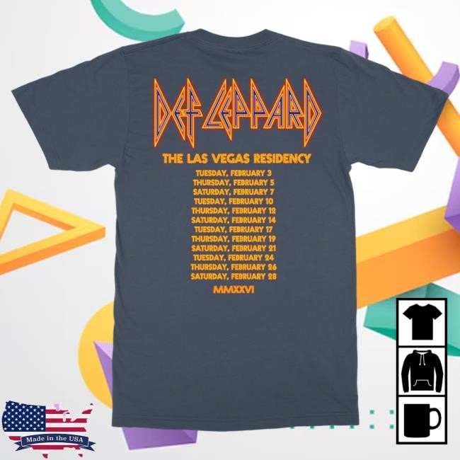 Photo Residency 2026 Def Leppard T-Shirt Band Wear