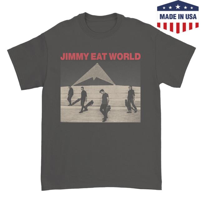 Official Jimmy Eat World Merch Pyramid Photo Shirt (Charcoal)