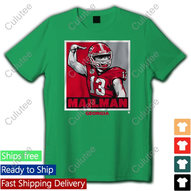 Georgia Football Stetson Bennett Iv Mailman Poster Crewneck Sweatshirt