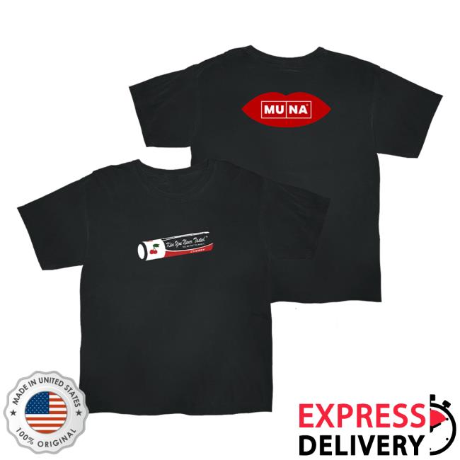 Official Muna Us Merch Chapstick Black Tee