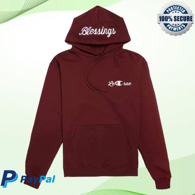 Official Merch Bar Lecrae Store Blessings Champion Hoodie Maroon MerchBar