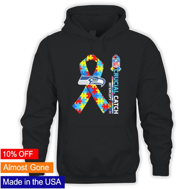 Seattle Seahawks Crucial Catch Intercept Autism Hoodie