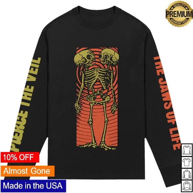 Official Pierce The Veil Merch Store Skeleton Lovers Long Sleeve Tee Pierce The Veil Clothing Shop Ptv Merch