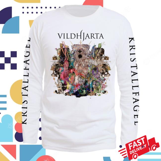 Official Vildhjarta Merch Kristallfågel White Crewneck Sweatshirt