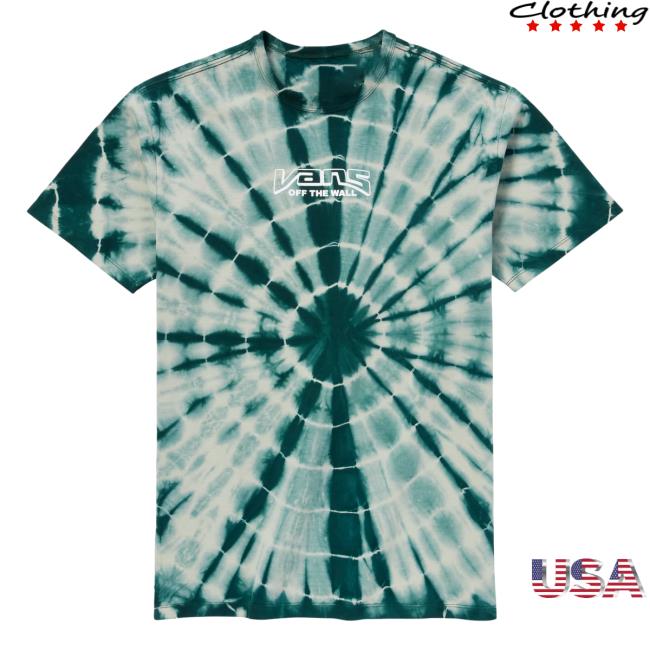 Official Dicks Sporting Goods Vans Off The Wall Classic Tie Dye Tee Shirt Desert Sage/Botnical Grdn Tie-Dye Dickssportinggoods