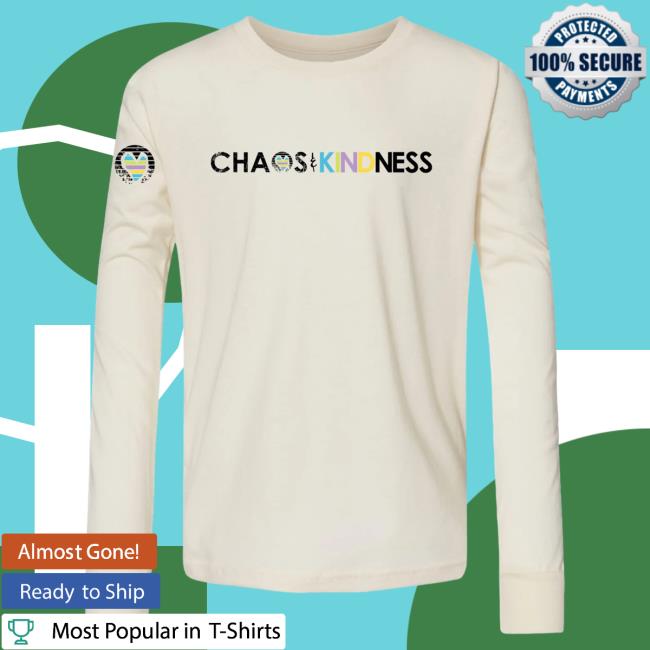 Official Chaos And Kindness Store Chaos & Kindness Logo Long Sleeve Tshirt Natural