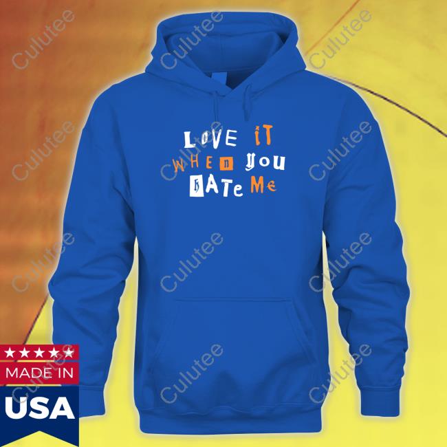 Avril Lavigne Merch Love It When You Hate Me Hooded Sweatshirt