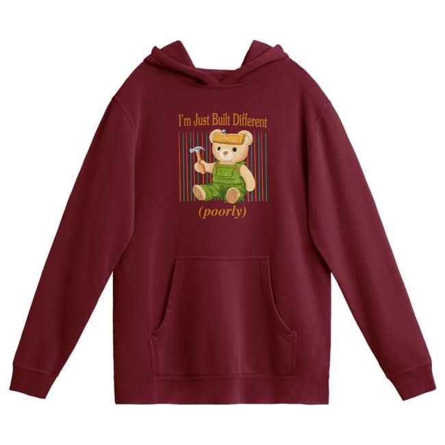 Official Beautiful Bastard Merch Store Philip DeFranco Built Different - Pullover Hoodie