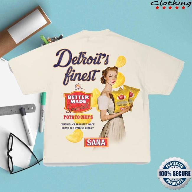 Official Sana Detroit Apparel Detroits Finest Shirts - Cream