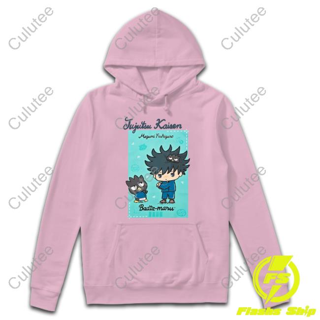 Official Hot Topic Jujutsu Kaisen X Hello Kitty And Friends Megumi Fushiguro Badtz-Maru Shirt
