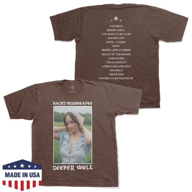 Official Kacey Musgraves Merch Store Kacey Musgraves Deeper Well Tracklist Shirt Kacey Musgraves Apparel Clothing Shop KaceyMusgraves