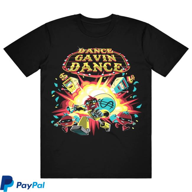 Dance Gavin Dance Merch Shop Casino Heist Black Shirt