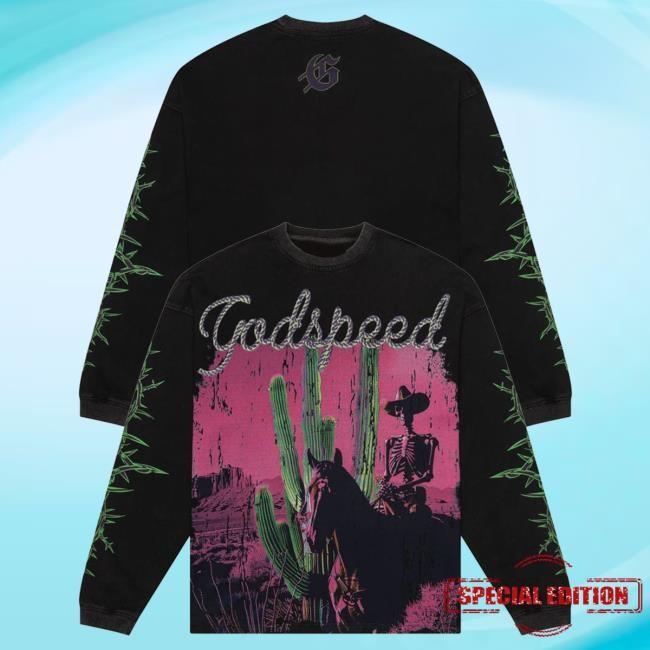 Official Godspeed New York Clothing Shop WestworldLong Sleeve Top Shirt (Black Wash)