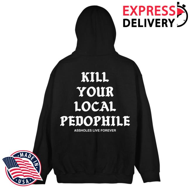 Official Linda Finegold Store Shop Kill Your Local Pedophile Medieval Black Long Sleeve Tee Shirt Lindafinegold Clothing