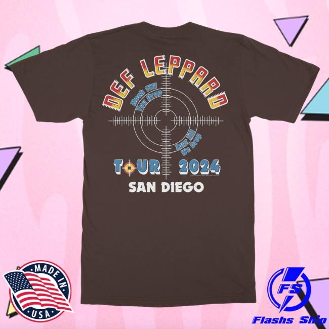 Official Def Leppard Merch Store Clothing San Diego, CA 2024 Tour T-Shirts DefLeppard