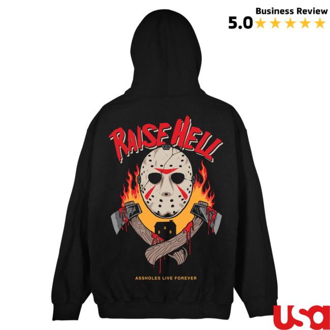 Official Linda Finegold Merch Store Raise Hell Black Attractive Hoodie Lindafinegold Clothing Shop
