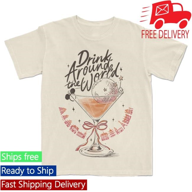 Drink Around the World Tshirt - Martini Variant | The Lost Bros Official