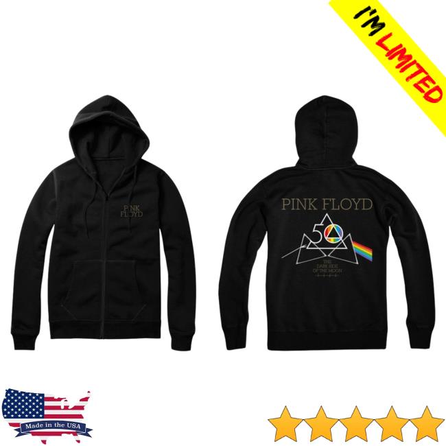Official Merch Bar Pink Floyd Store Shop TDSoTM 50th Anniversary Zip Sweaters PinkFloyd Merchbar