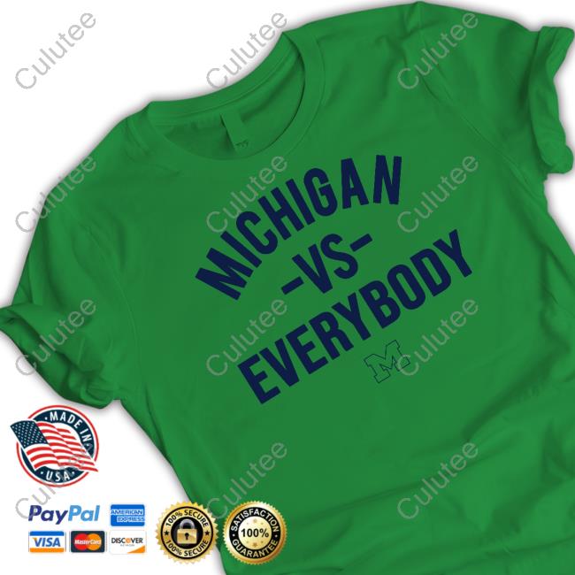 Official Michigan Vs. Everybody Gray Hoodie Mden
