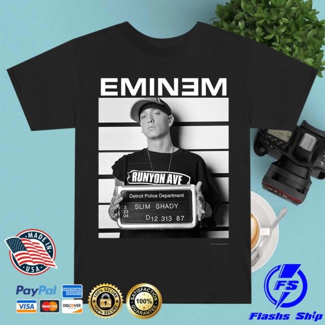 Official Eminem Store Merch Slim Shady Arrest Tshirt SlimShady Clothing Shop
