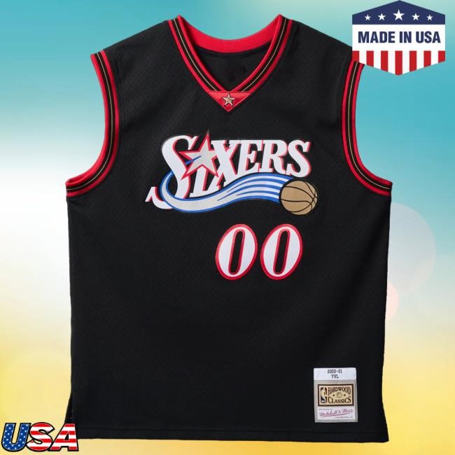 Official Complex Merch Store Shop Playboi Carti NBA Playboi Carti X M&N Jersey Philadelphia 76Ers 2000 Tee