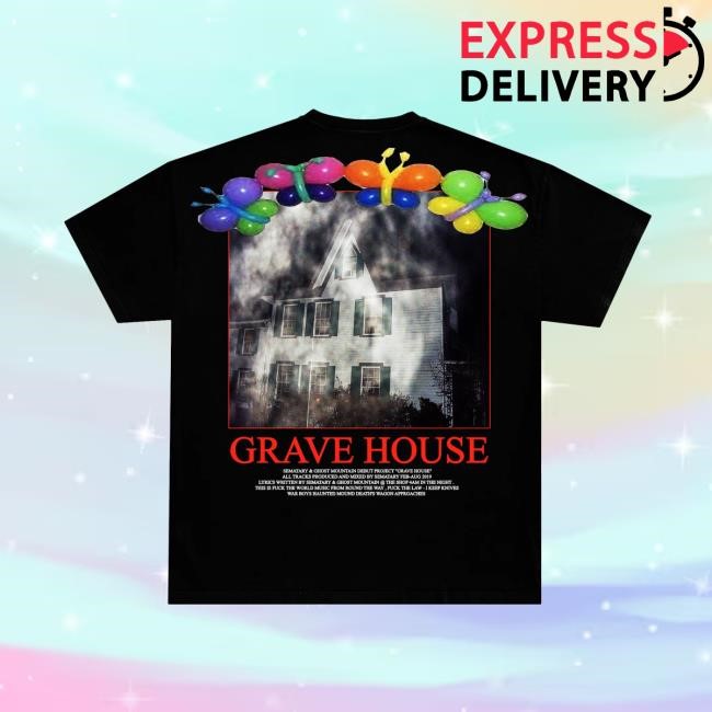 Grave House Alt Artwork Shirt – Haunted Mound Merch