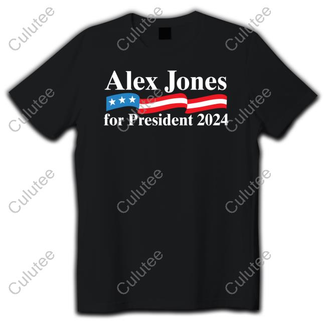 Official Tucker Carlson Alex Jones For President 2024 Info Wars Donald Trump T-Shirt
